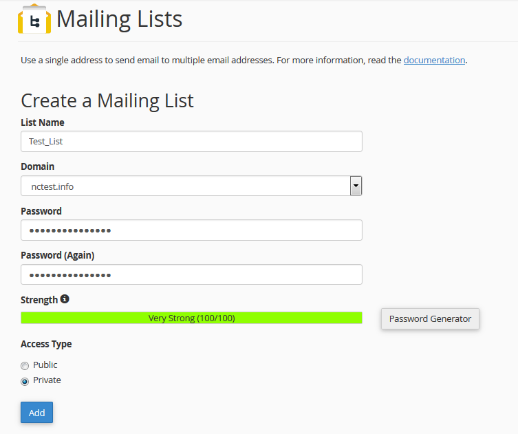 How to create and manage mailing lists in cPanel Hosting