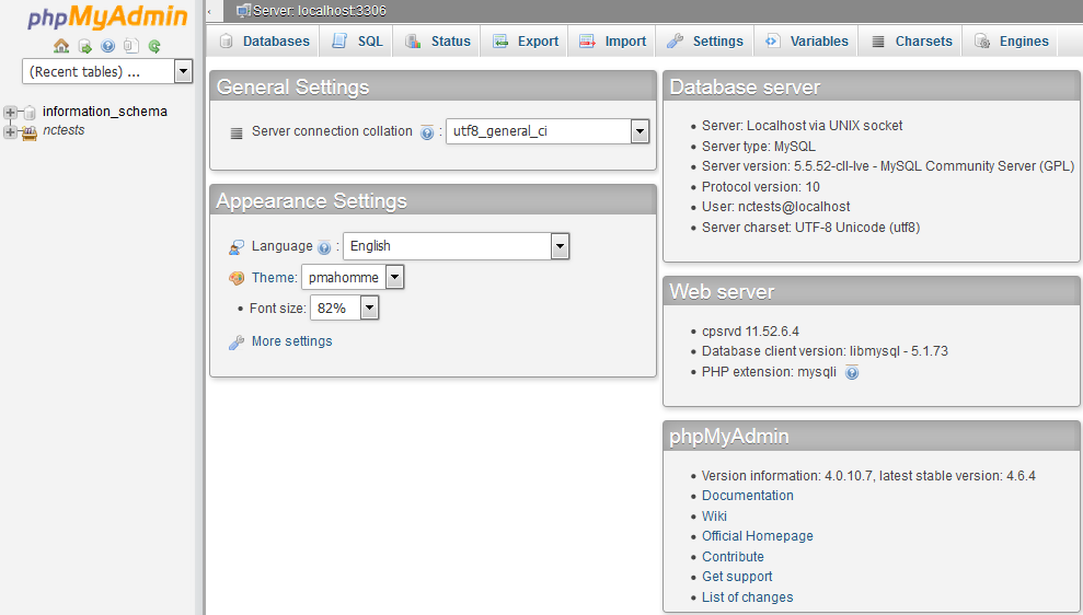 vesta phpmyadmin config