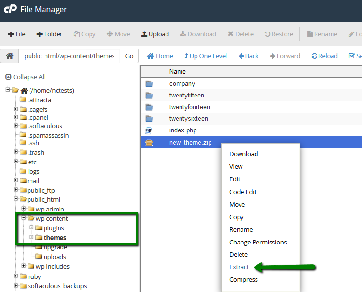 Cpanel file manager v3 backup website