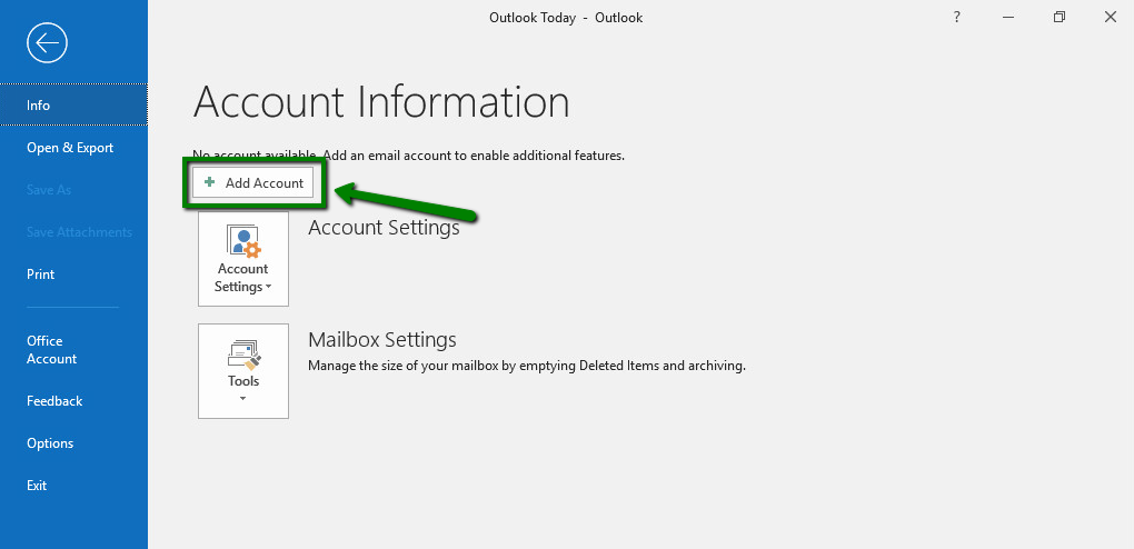 export outlook account settings 2010