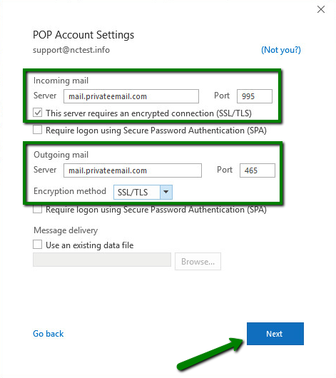 Namecheap Set Up Email Outlook