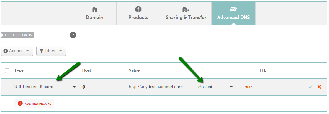 How can set a URL Frame for my Domains - Namecheap.com