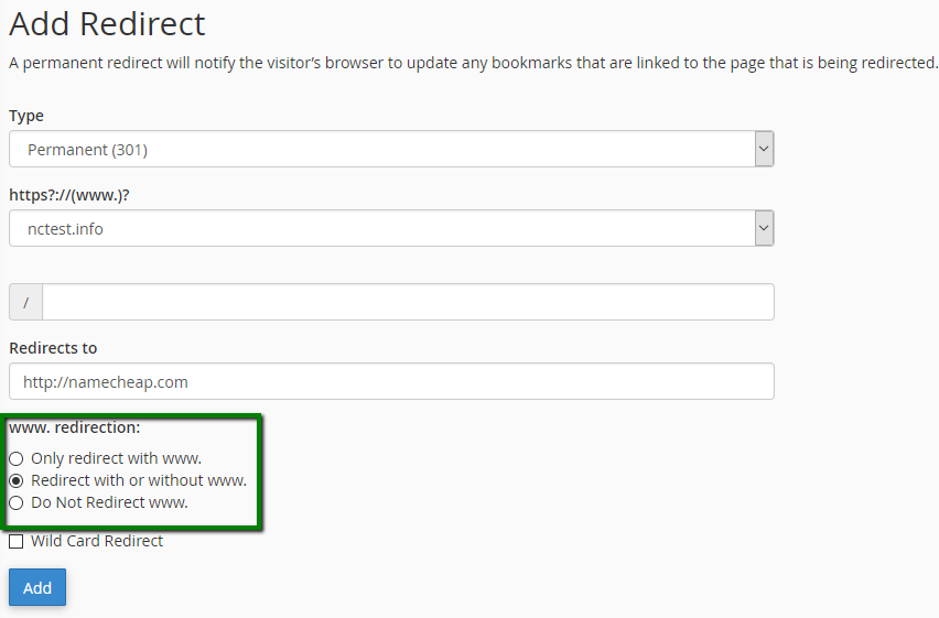 How to create site/domain redirect - Hosting - Namecheap.com