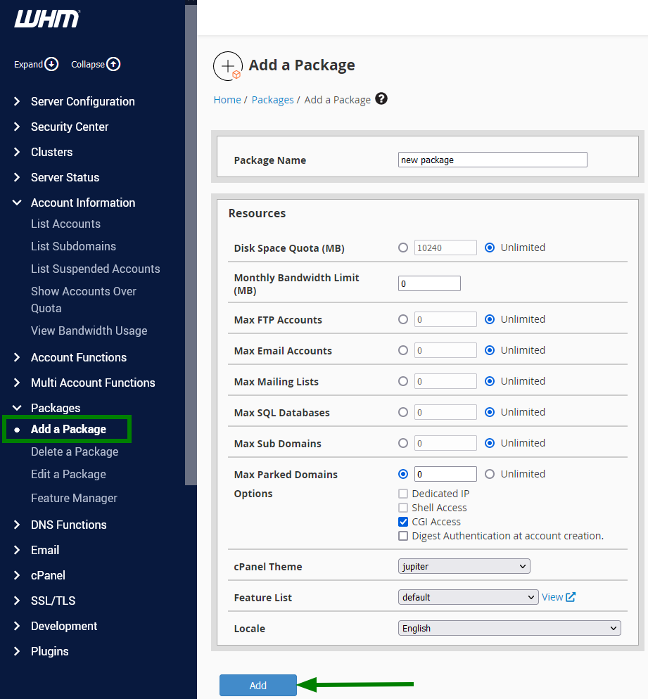 How to create a package - Hosting - Namecheap.com