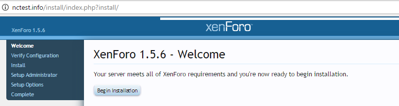 XenForo forum installation, securing, and configuring