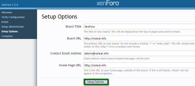 XenForo forum installation, securing, and configuring